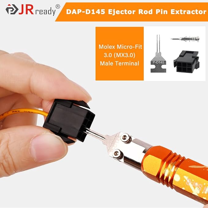 JRready ST5279 2PCS P-D145 Replacement Tips for DAP-D145 Ejector Rod Pin Extractor-Terminal Release Tool Accessories Suit for Molex Micro-Fit 3.0 (MX3.0) Male Terminal,AMP Micro Mate-N-Lok Series