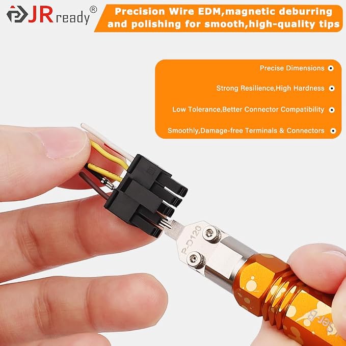 JRready ST5280 2PCS P-D120 Replacement Tips for DAP-D120 Ejector Rod Pin Extractor-Terminal Release Tool Accessories Suit for Molex Micro-Fit 3.0 (MX3.0) Female Terminal