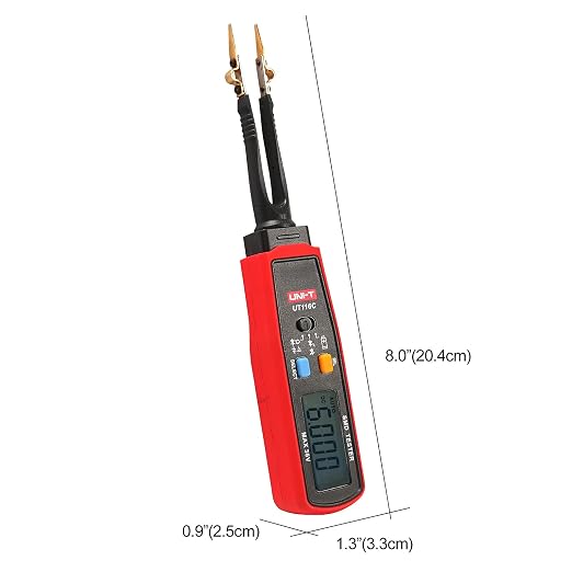 UNI-T UT116C Digital Smart SMD Tester Intelligent Diode Continuity Resistor Capacitor LED Battery Test Mini Multi Tester, 6000 Counts Auto Ranging, Resistance Capacitance DC Voltage
