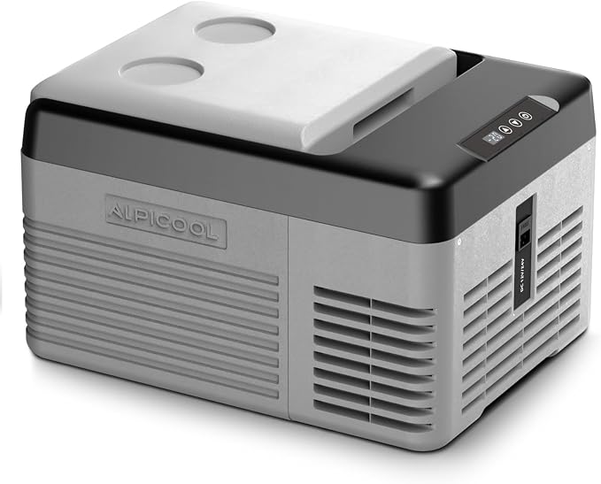 Alpicool Car Refrigerator 12 Volt Portable Car Fridge 10 Quart（9 L Electric Cooler with AC/DC，Car Refrigerator Freezer for Truck Van RV Camper SUV, Camping Boat Travel，-4~68°F
