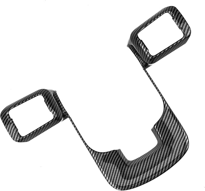 ABS Car Steering Wheel Frame Cover Steering Wheel Button Panel Protection Frame Molding Trim Compatible with Hyundai Santa Fe 2024-2026 Accessories(Carbon Fiber Style)