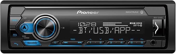 Pioneer MVH-S310BT Single Din Built-In Bluetooth, MIXTRAX, USB, Auxiliary, Pandora, Spotify, iPhone, Android and Smart Sync App Compatibility Car Digital Media Receiver