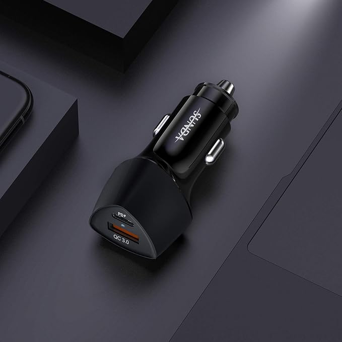(10pack) SUNDA USB C Fast Car Charger 51W Dual Ports PD/PPS&QC3.0, Cell Phone Automobile Chargers, for Apple Smart-Phones and Android Car Charger, Compatible with iPhone 16/15 Pro/14 Mini/iPhone 13