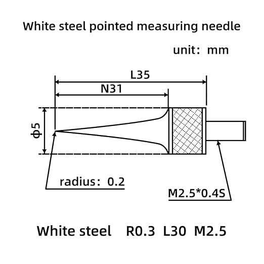 Digital Dial Indicator 0-2in/50.8mm, 0.01mm/ 0.0005" Tolerance Function Inch/Metric Measuring Tool (ACE-B50)