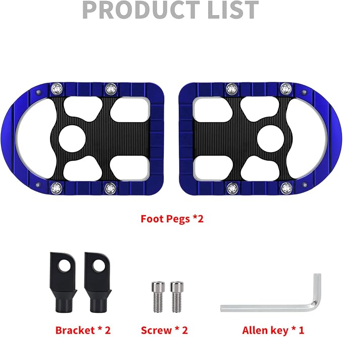 Motorcycle Floorboards Passenger Footboards Wide Foot Pegs Board Pedal Compatible with Touring Electra Road Street Glide Softail Road King Blue Edge