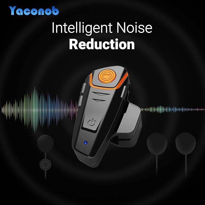 Helmet Bluetooth Headset Bt-S2ns, 1000m Helmet Communication System, Connect Up to 3 People 2 People Talk at The Same Time（1pack）