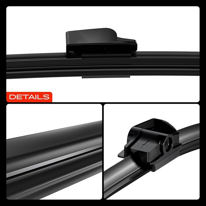 A-Premium 24"/20"/13" Windshield Wiper Blades Compatible with Ford Freestyle 2005-2007 - Front Rear Wipers Blade Set for SL/Hook Arm Connector, with Wear Indicator & Towel (Pack of 3)