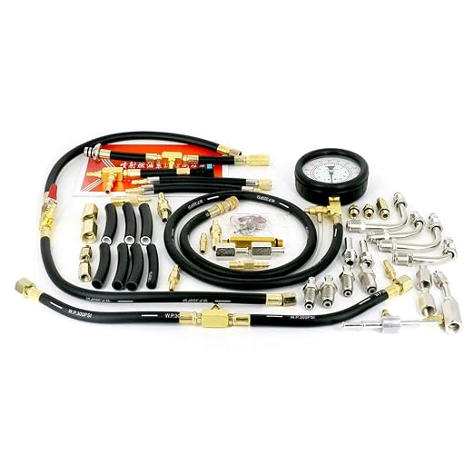 Digital Fuel Injection Pressure Tester TU-443 Multifunction Fuel System Pressure Gauge Fuel Injection Pressure Test Gauge for Petrol Engine Fuel Pressure Testers