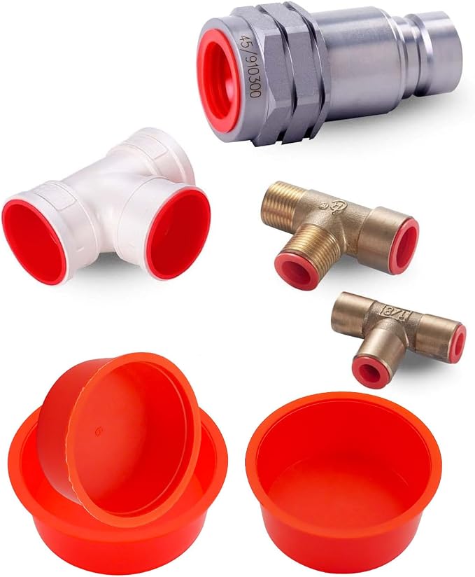 48 Pcs Automotive Cap Plugs Kit 0.11" to 2.39" Fit for AutoLine Pro, Autool, MR CARTOOL, OTC, Plastic Tapered Wide Thick Flange Hose Caps