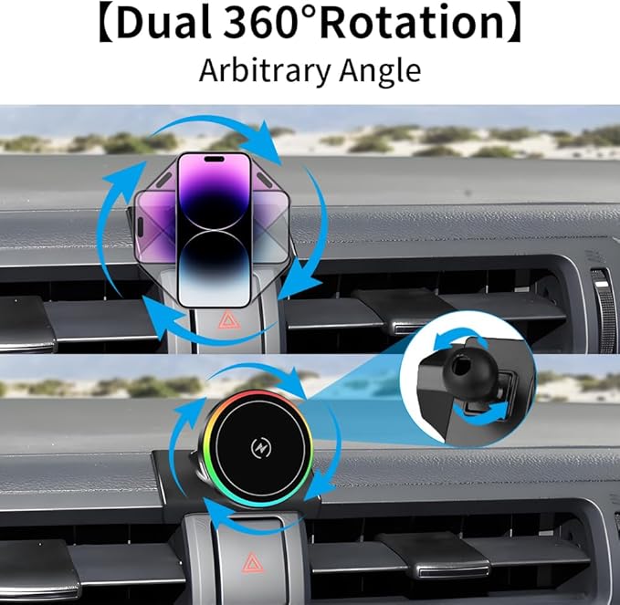 Car Magnetic Phone Mount for Toyota GR86 2022-2026 and Subaru BRZ 2022-2025 Auto Interior Accessories Best Cellphone Holder Fast 15W Wireless Charger Cell Phones Charging Screen Stand Accessory