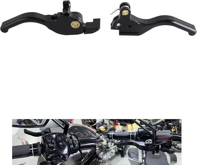3 Finger 5.9" CNC Shorty Hand Control Lever Kit Brake Clutch Levers Fit for Harley Touring Road Glide CVO, FLTRXSE, FLTRXSTSE, FLTRX 2024-2025