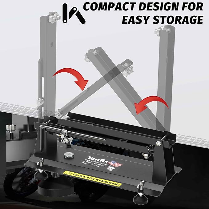 Motorcycle Wheel Balance Stand, Heavy-Duty Single-Axle Wheel Balancing Tool for Static & Dynamic Tire Alignment, Balancer for Sport and Dirt Bike Wheels (Heavy-Duty Version)