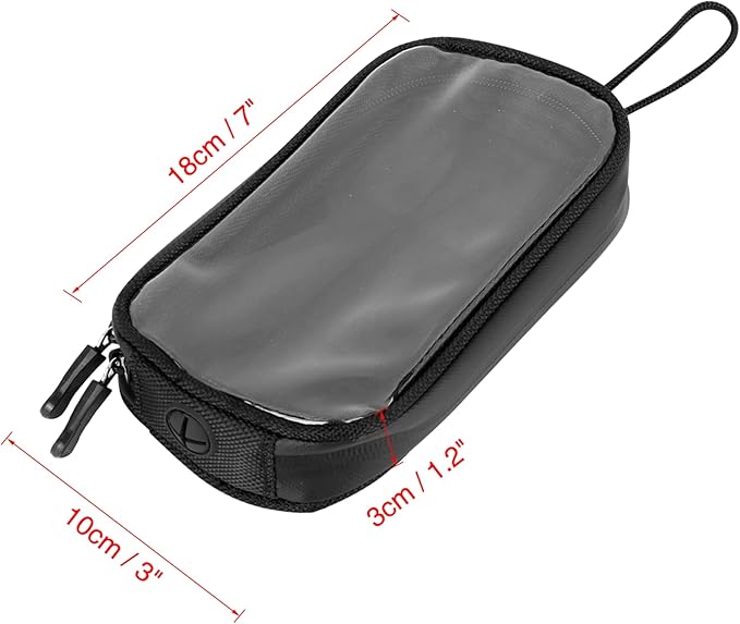 X AUTOHAUX Universal 7 Inch Magnetic Tank Bag Phone Holder Case Saddlebag Faux Leather Waterproof for Motorbike