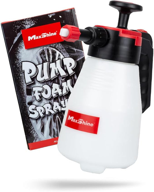 Maxshine 1.5L Pump Foam Sprayer - Hand Pressure Foam Sprayer for Car Detailing, Home Cleaning, and Garden Use - Versatile, Easy-to-Use for Multiple Applications