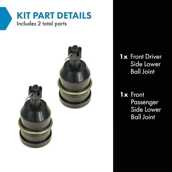 TRQ Front Lower Ball Joint Set Compatible with 1984-1996 Chevrolet Corvette