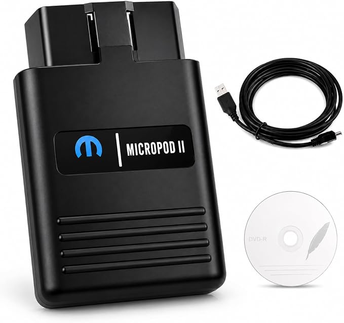 MicroPod 2 Diagnostic & Programming Tool for Jeep Dodge Chrysler Fiat, Full System Scanner with DRBIII Support, Compatible with 1998-2016 Vehicles, V17.04.27
