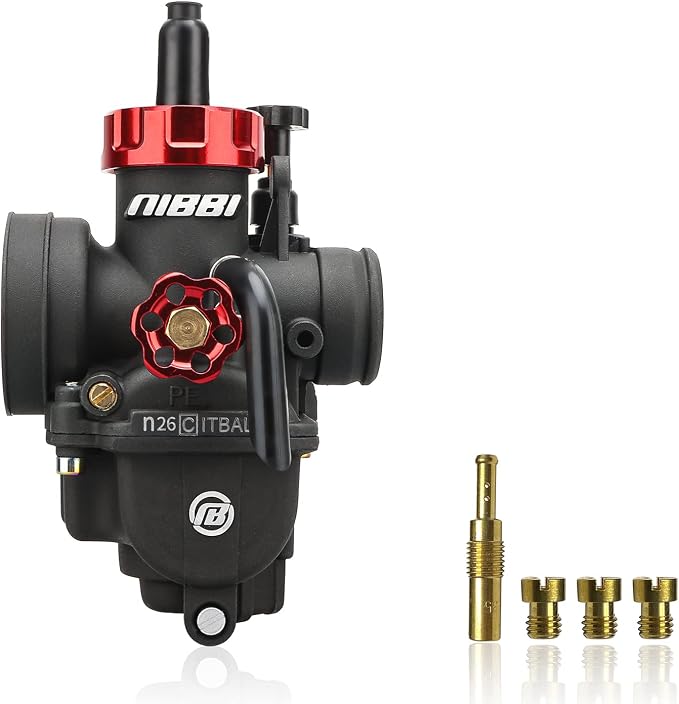 NIBBI 26mm Carburetor with Carb Jets for 4 Stroke 150cc-200cc Engines Motorcycle, Fit For YAMAHA blaster 200 Honda Apollo Dirt Bike Mini Bike SSR KYMCO TAOTAO GY6 Scooter