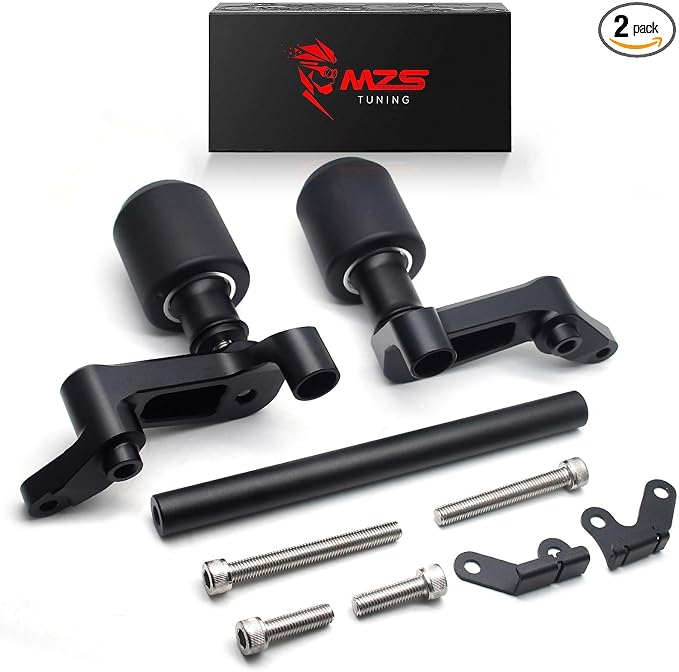 MZS Motorcycle Frame Sliders, Crash Protector Falling Protection Guards Kits Accessories No Cut Black Compatible with 790 Models 2018-2025/890 Models (Not Adventure) 2020-2025