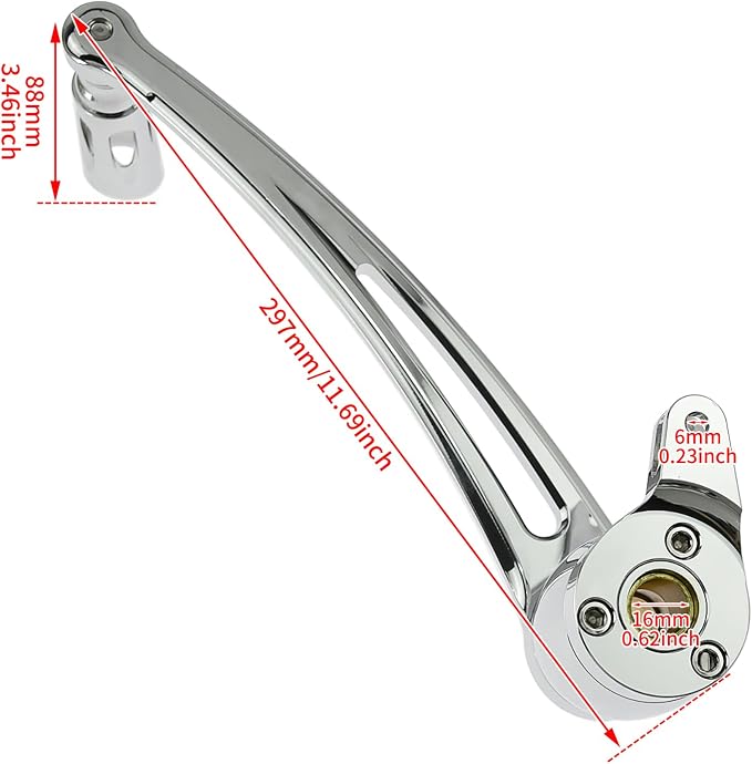 Motorcycle Driver Floorboard Front Rider Footboards Passenger Foot Pegs Brake Arm Pedal Lever Heel Toe Shift Levers Fit For Harley Touring Road King Street Glide Sportster Dyna (Chrome)