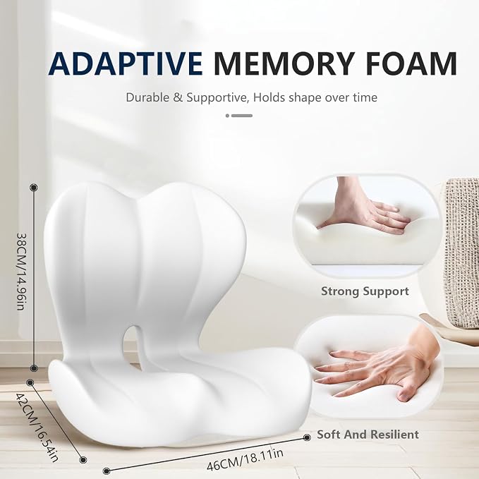 Car Seat Cushion for Long Driving, Office Chair Cushion | Truck Seat Cushion, Increase Height by 3.94 Inch, Double Non slip, Improves Sitting Posture, Sciatica & Tailbone Pain Relief