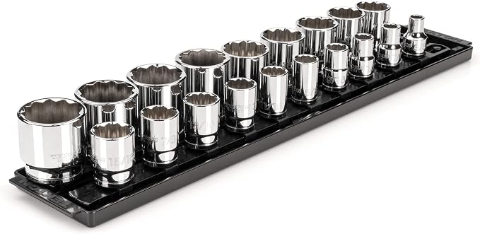 TEKTON 1/2 Inch Drive 12-Point Socket Set, 19-Piece | SHD92126