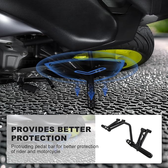 Xitomer Subcage Compatible with VFR800 / ABS, VFR800 VTEC/ABS, VFR800 Interceptor/ABS, 2002-2013 Rear Footrests Subcage, Passenger Peg Guard, Peg Support Stunt Step Plate Stunt Protection