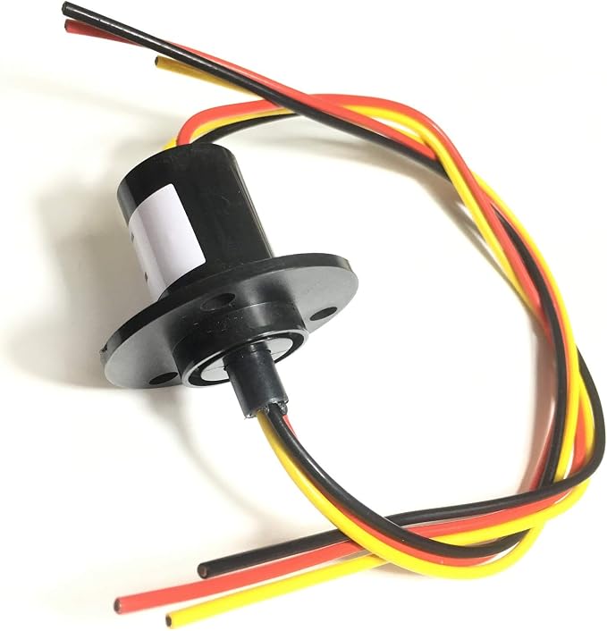 Taidacent 3 Wires 4 Wires 5A 10A 15A 30A Electrical Slip Ring Collector Ring Rotary Electrical Contact Joint Rotary Connector Commutator (3 Wires 15A Diameter 22mm)