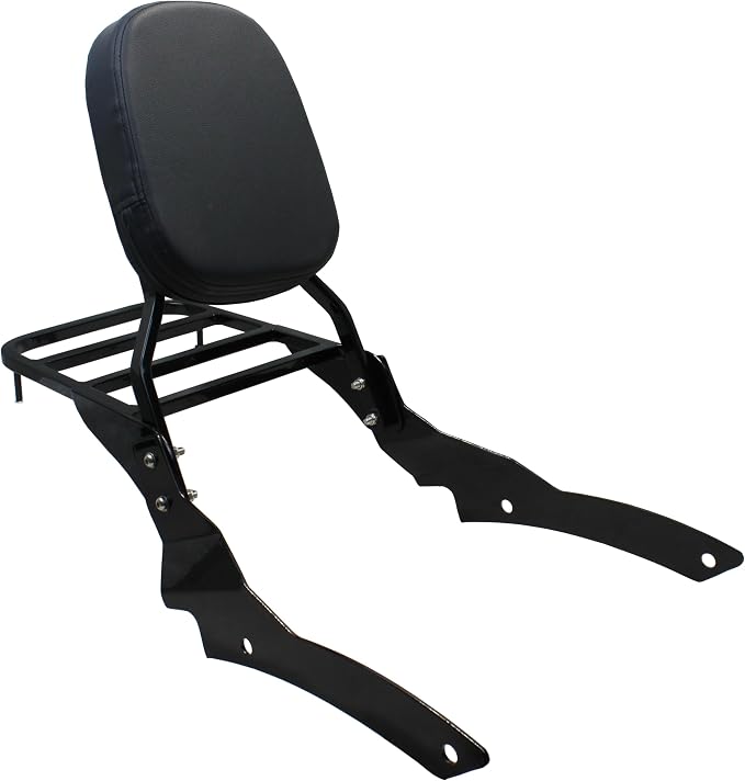 YHMOTO Motorcycle Sissy Bar Backrest with Luggage Rack For Yamaha Custom VStar 650 400 Dragstar DS650 DS400 1996-2011