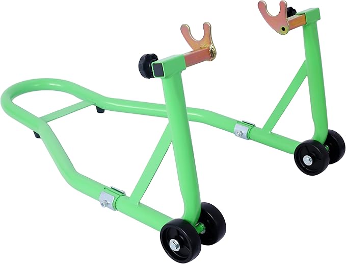 Donext Motorcycle Stand 1000LB Sport Bike Front and Rear Wheel Lift Swingarm Paddock Stands Green, U