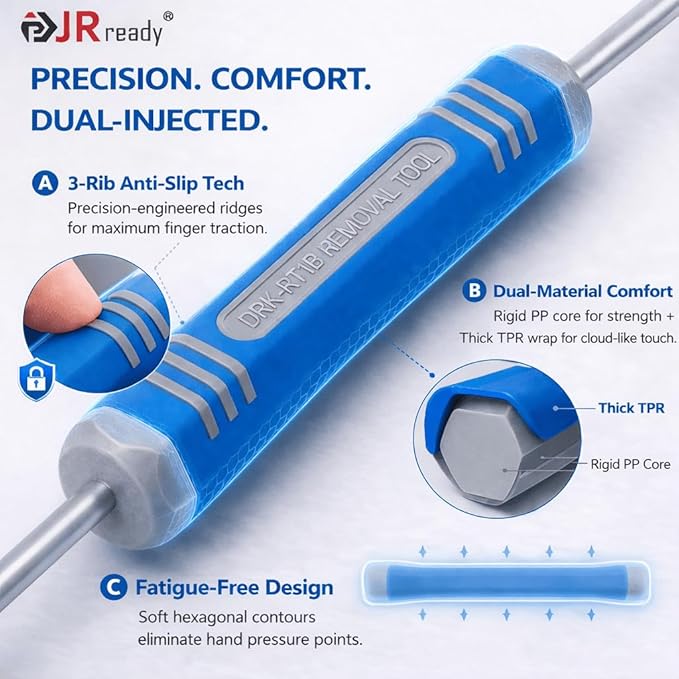 JRready DRK-RT1B Deutsch Pin Removal Tool, Pin Socket Contact/Wedgelock Removal Tool, Suitable for Deutsch DT, DTM, DTV, DRB, DRCP and Strike Connectors