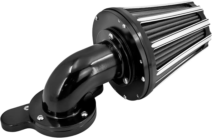 Air Cleaner Filter 90° Forward-Facing Intake Kit CNC Fit for Harley Touring Softail Dyna Sportster XL (Black Housing Grey Element, A For Sportster XL 04-22)