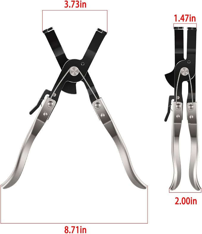 940387 Piston Ring Compressor Tool Set with 6 Piston Rings | 2-7/8" to 4-3/8", Ratchet Compression Pliers and Clamps, Professional Engine Maintenance, Storage Case