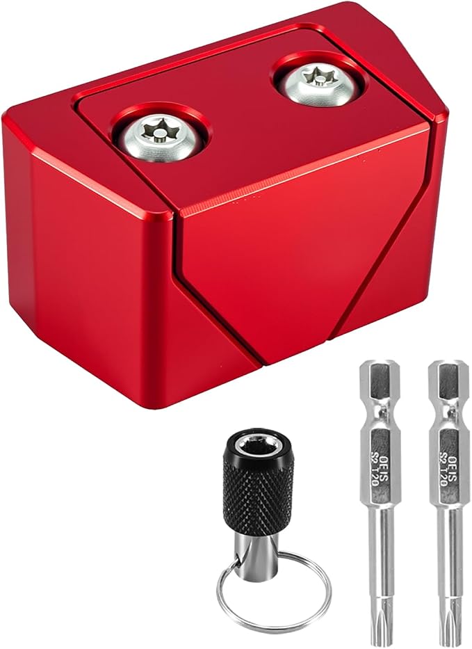 OBD Lock OBD2 Port Locking Tool, Aluminum OBD II Port Locking Tool & Diagnostic Port, Red OBD2 Port Anti-Theft Lockout Tool Fit for Cars/Trucks