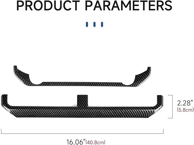 Youtaiche ABS Carbon Fiber Interior Center Console Dash Air Vent Cover Trim for Chevrolet Colorado/GMC Canyon 2023 2024 2025 Accessories