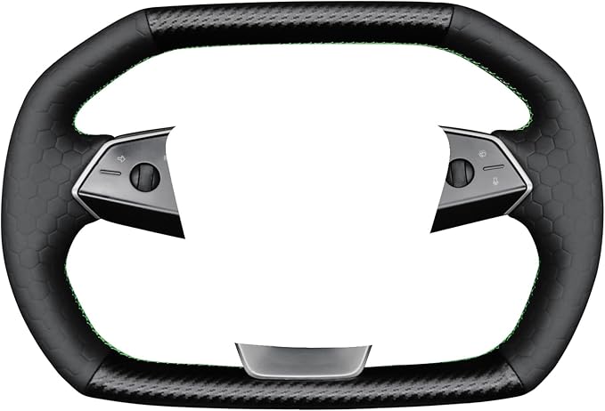 MEWANT Steering Wheel Cover for Tesla Cybertruck 2023-2025 Hand-Stitched Steering Wheel Wrap Tesla Cybertruck Accessories