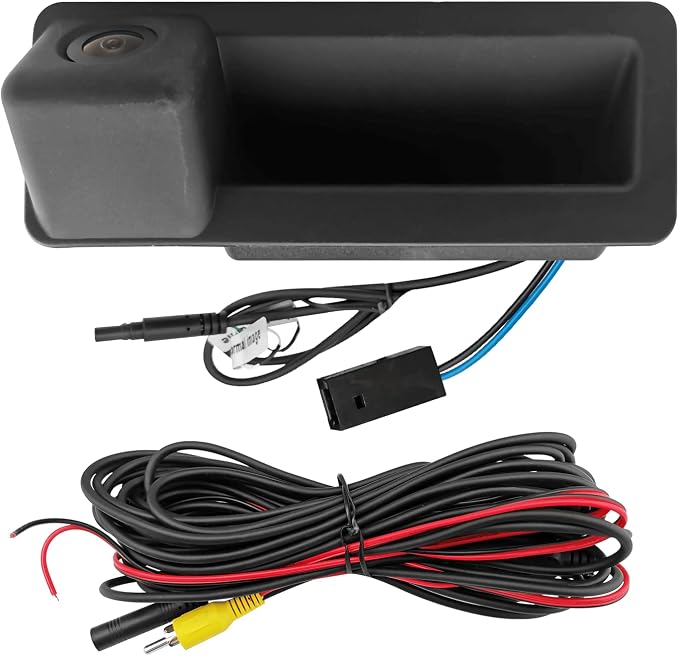 Tailgate Handle Backup Camera for BMW 1/3/5/6 X1/X3/X5/X6/Z4 Series E90 E60 E70 E84 E92 2004-2015, 170° Wide Angle Waterproof Rear View Reversing Camera Replacement