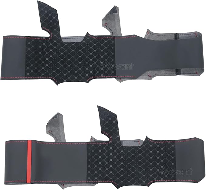 MEWANT Hand Stitch Steering Wheel Protector Wrap Cover for GMC Sierra 1500 2019-2023/Sierra 1500 Limited 2022/Sierra 2500 2020-2024/Sierra 3500 2020-2024/Yukon 2021-2023