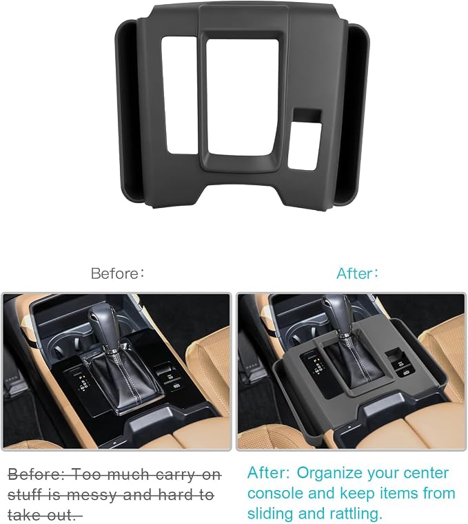 CDEFG for 2026 Mazda CX-5 Gear Shift Panel Cover, Center Console Storage Box Trim Cover with Side Pockets, S Select Preferred Premium Accessories | Silicone Material