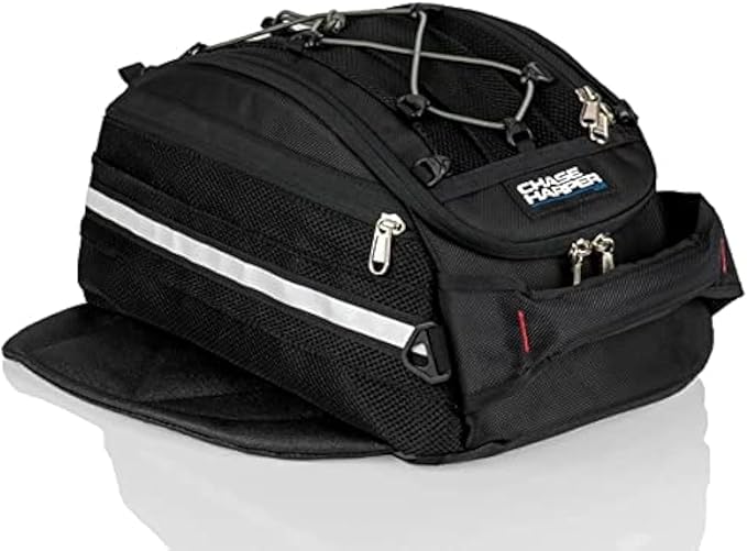 Chase Harper USA 540 Magnetic Tank Bag - Water-Resistant, Tear-Resistant, Industrial Grade Ballistic Nylon with Anti-Scratch Rubberized Bottom, Neodymium Magnets within Magnetic Wings – Black
