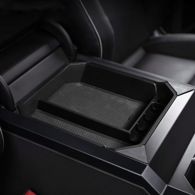 Tlyard Double Layer Center Console Organizer for Tesla Cybertruck 2024 2025 2026, 2pcs ABS Console Tray Insert storage box for Cybertruck Accessories