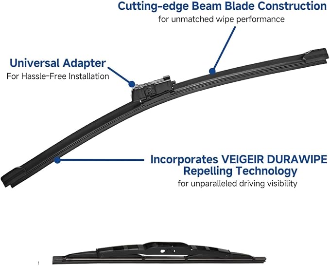 3 Pack Windshield Wiper Blades Compatible with 2010-2017 Chevrolet Chevy Equinox GMC Terrain Original Factory Quality Front Rear Wipers Blade Set for My Car - 24" 17" 13"