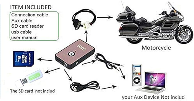 Digital Music Changer Player Media CD Changer MP3 for Honda Goldwing 1800 GL1800 2001-2015