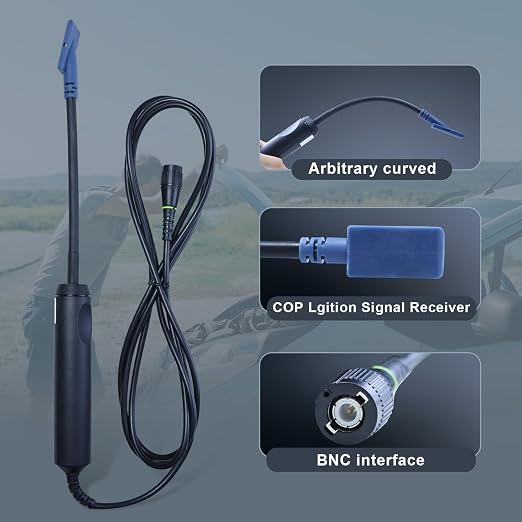Hantek Signal Probe Coil-on-Plug HT20COP, Automotive Diagnosis Probe Waveform of Automobile Engine 2M BNC Probe