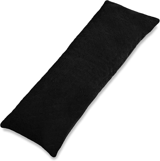 1 MIDDLE ONE Body Pillow, Memory Foam Body Pillows for Adults Sleeping, Long Pillow for Bed, Big Large Firm Full Body Pillow for Side Sleeper, 20x60 Inch (Black)
