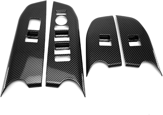 4PCS Door Lock Switch Covers Trim Compatible with Kia K4 2025-2026 Accessories (Carbon Fiber Pattern)
