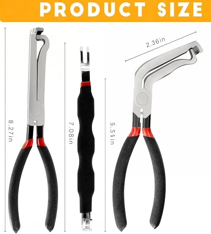 3 Pcs Electrical Disconnect Pliers for Cars,60 Degree Connector Pliers,Safety Wire Plier,ElectricalPlug DisconnectPliers,Automotive Tools Electrical ConnectorPliers