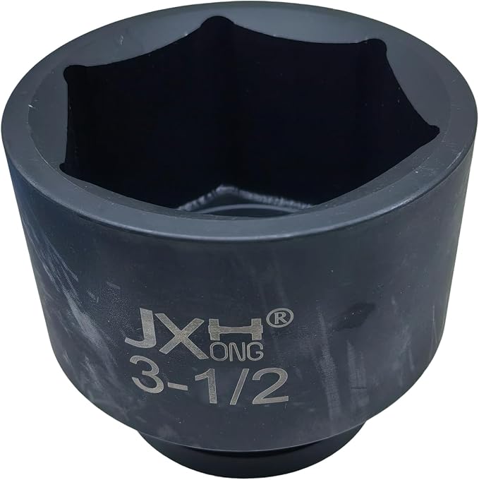1" Drive 3-1/2" Jumbo Impact Socket, 6-Point, Heat Treated Cr-Mo Alloy Steel