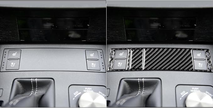 Soft Carbon Fiber Car Interior Heating Control 2/Piece Decorative Sticker for Lexus RC300 350 200T 15-24 Carbon Fiber Interior Accessories