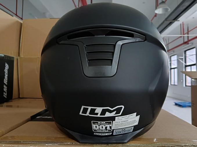 ILM 159BT Bluetooth Modular Motorcycle Helmet 2-3 Riders Intercom Full Face Flip up Casco DOT with Face Mask (MatteBlack, M)