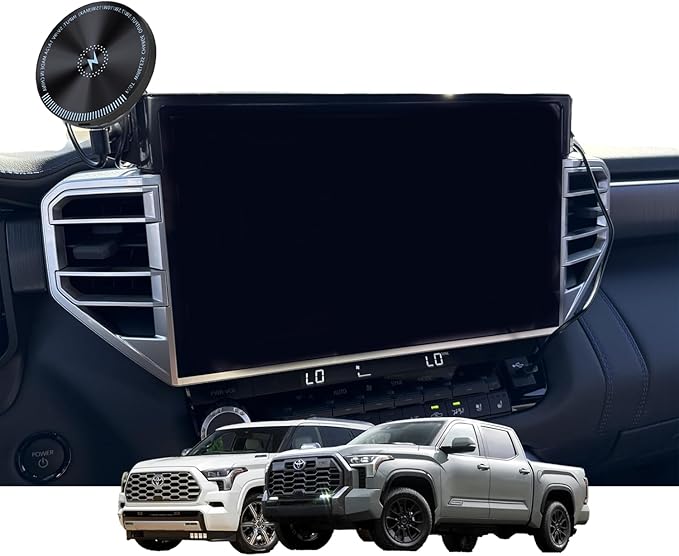 Designed for MagSafe Car Mount 14-inch Screen Toyota Tundra Phone Holder 2025 Toyota Sequoia Phone Holder 15W Fast Wireless Charging 2025 Tundra Phone Mount Support 2022-present